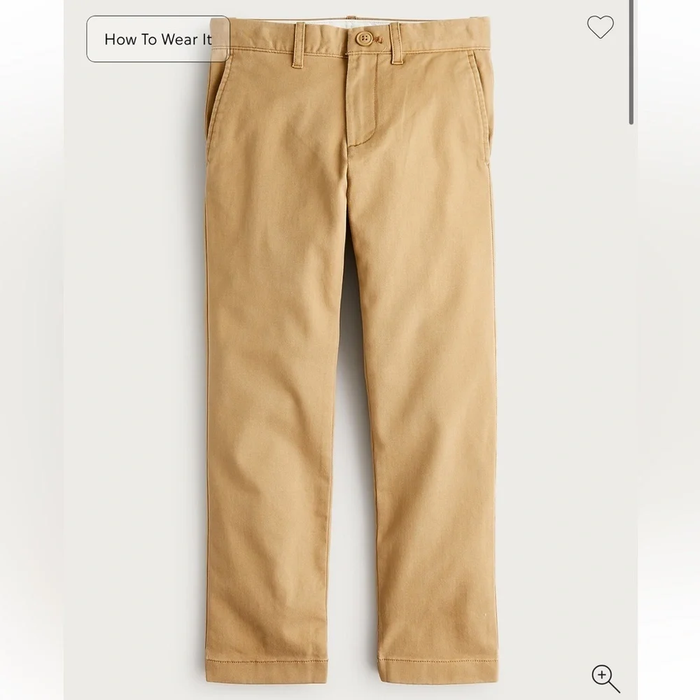 J crew melted caramel Boys' 770™ straight-fit stretch chino pant